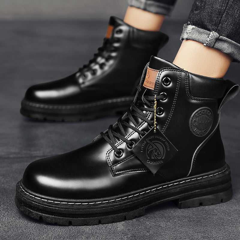 Mens Retro High-Top Lace-Up Martin Boots