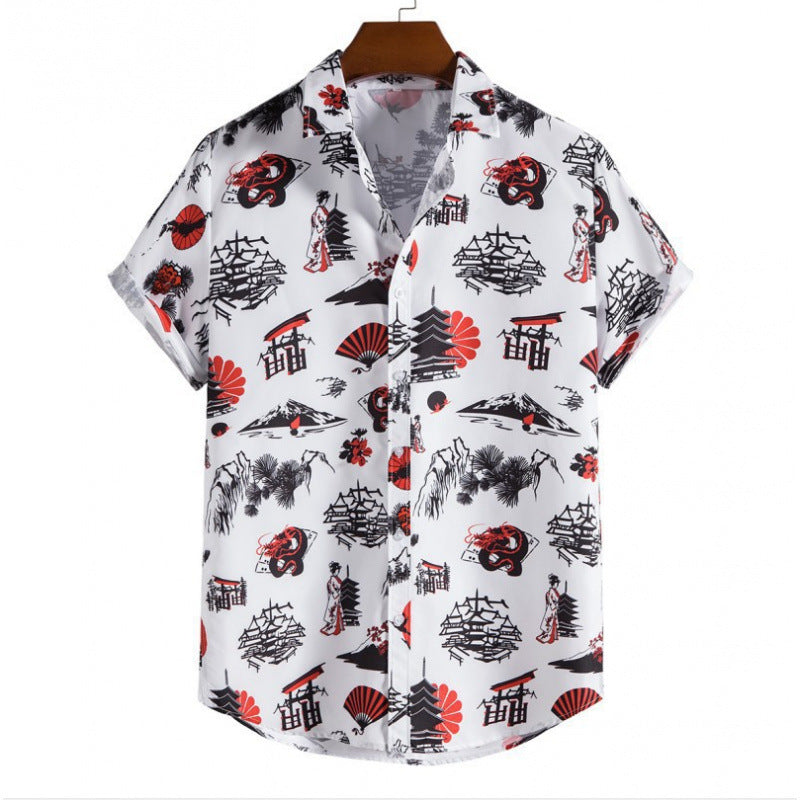 Mens Floral Print Casual Shirt
