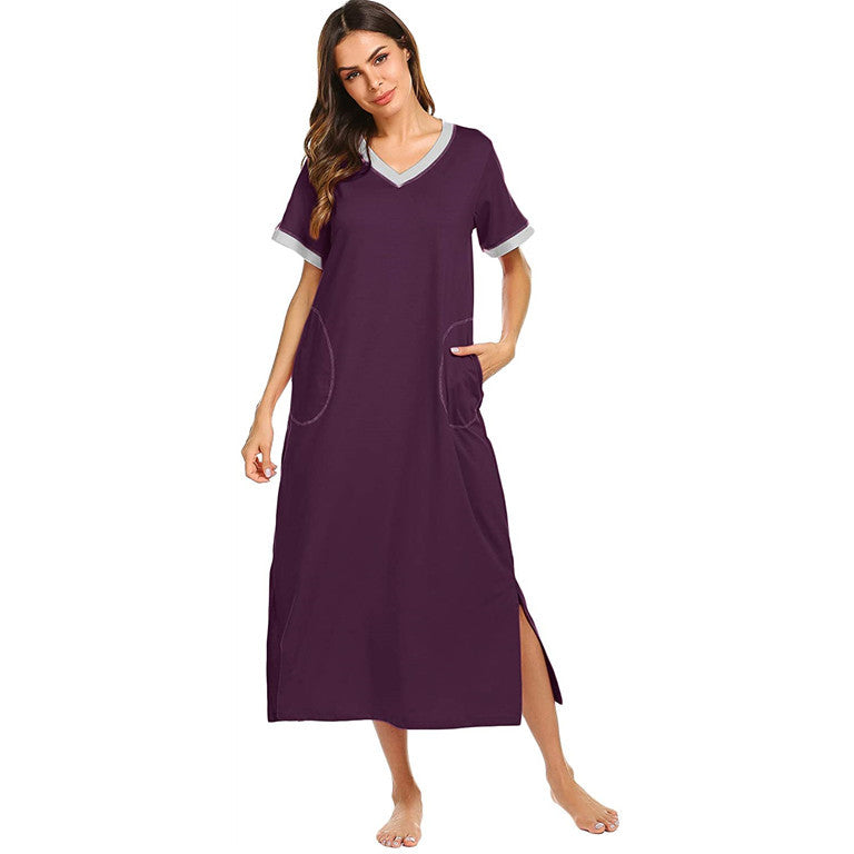 Womens Soft Cotton Pajama Set with Pockets