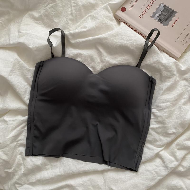 Ice Silk Slim-Fit Camisole with Built-In Bra