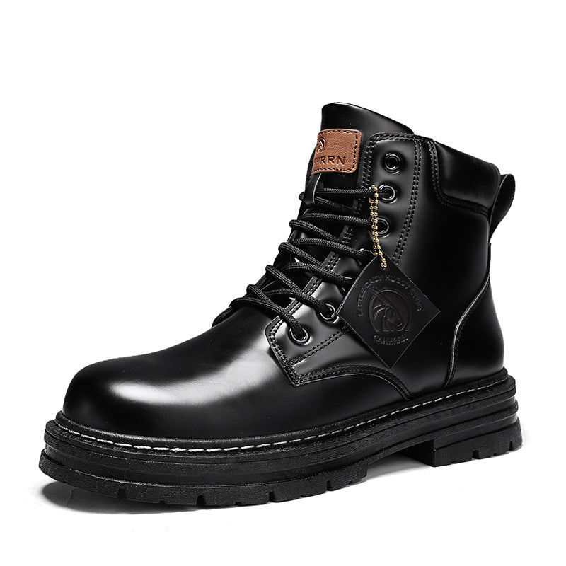 Mens Retro High-Top Lace-Up Martin Boots