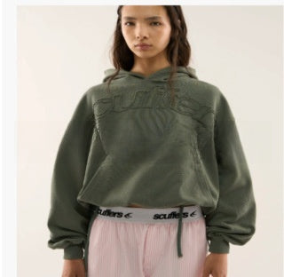 Mens Fleece-Lined Hooded Sweatshirt with Print Pattern