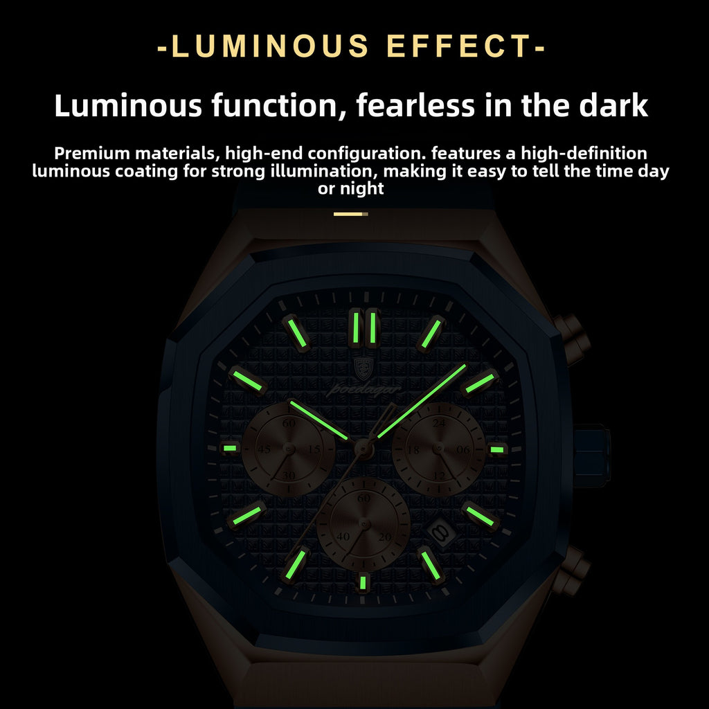 Multifunctional Calendar Mens Watch