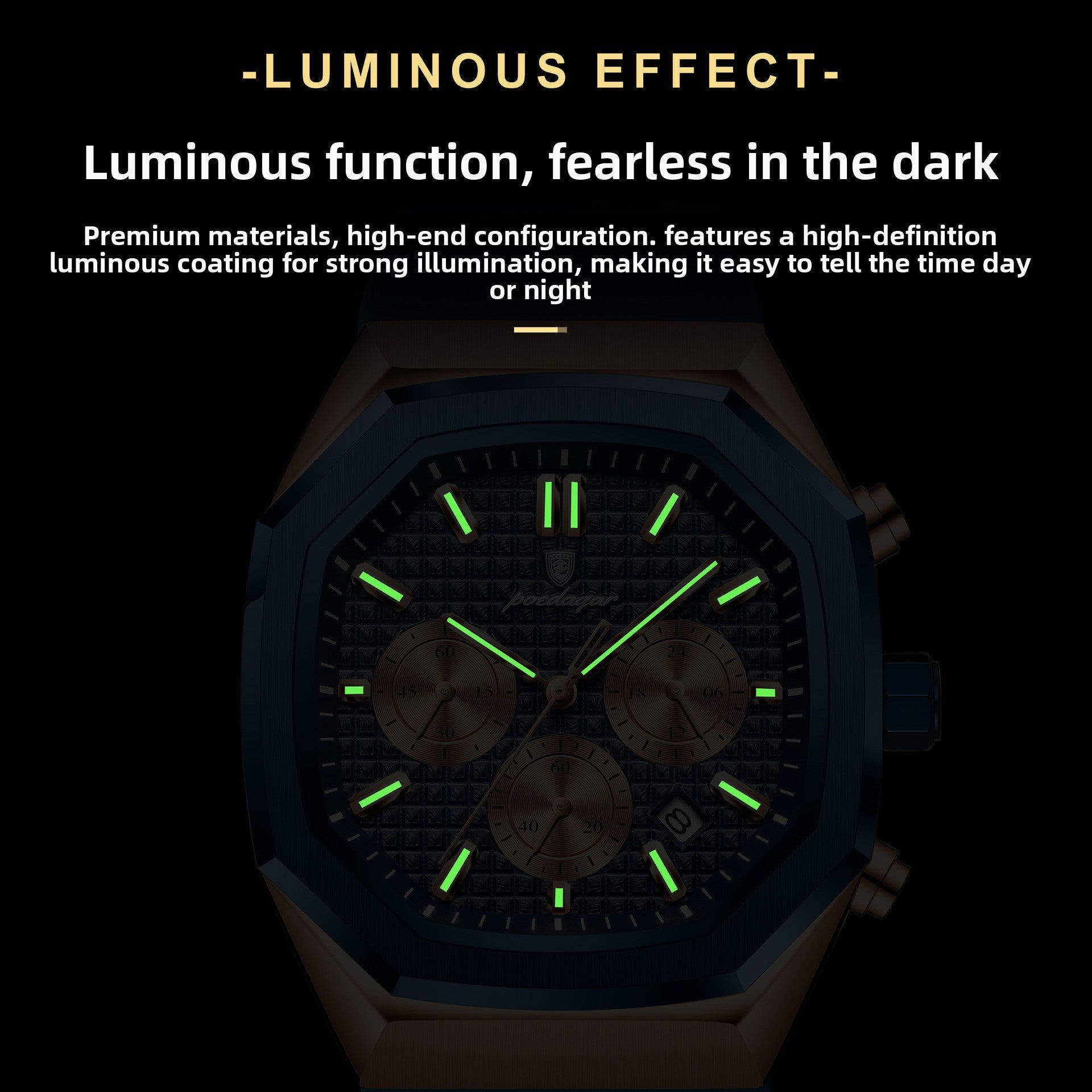 Multifunctional Calendar Mens Watch