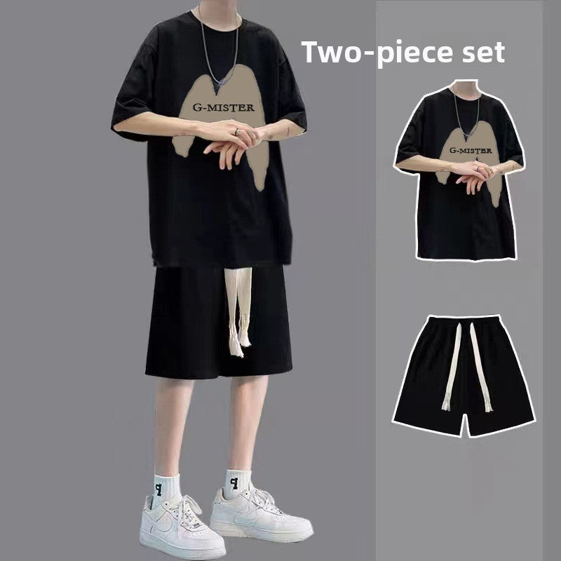Short-sleeved T-shirt summer set for men