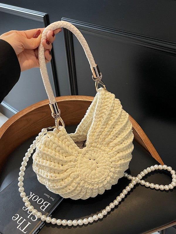 Handmade Woven Shell Design Shoulder Bag