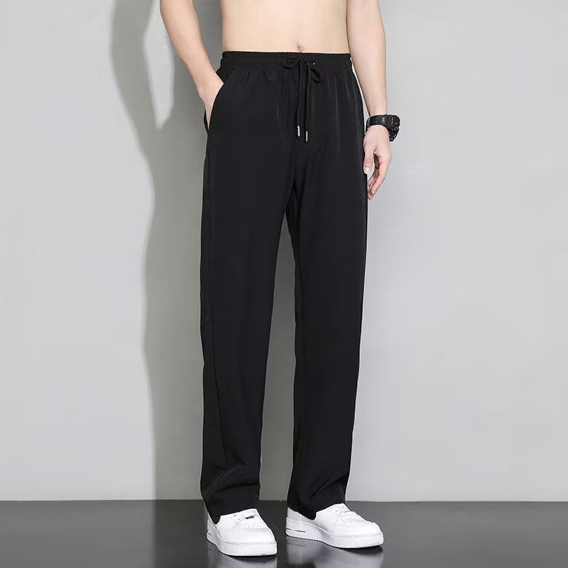 Mens Ice Silk Casual Trousers