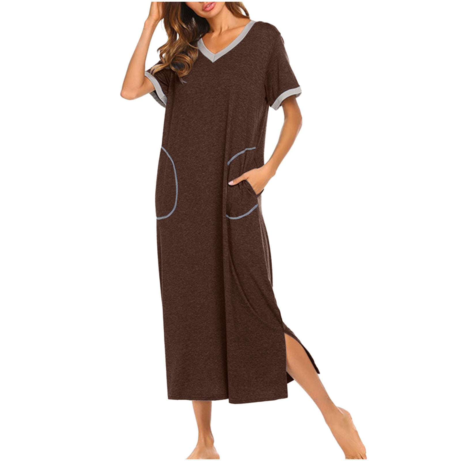 Womens Soft Cotton Pajama Set with Pockets