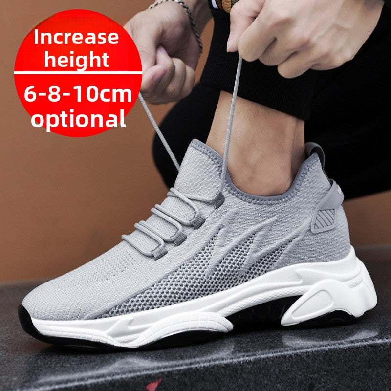 Mens Height Increasing Casual Sports Shoes