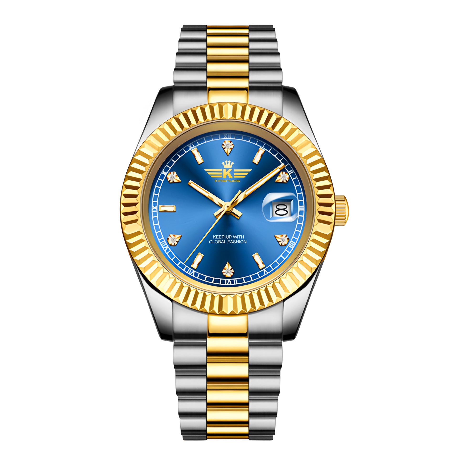 Elegant Mens Steel Band Roman Numeral Watch