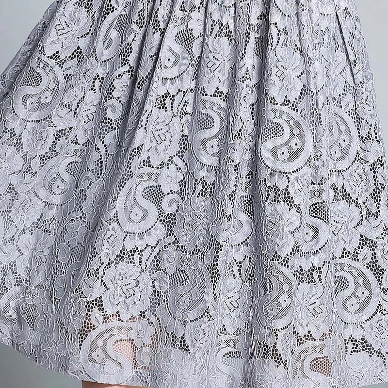 Lace Dress Autumn Plus Size Lace Dress with Bell Sleeves