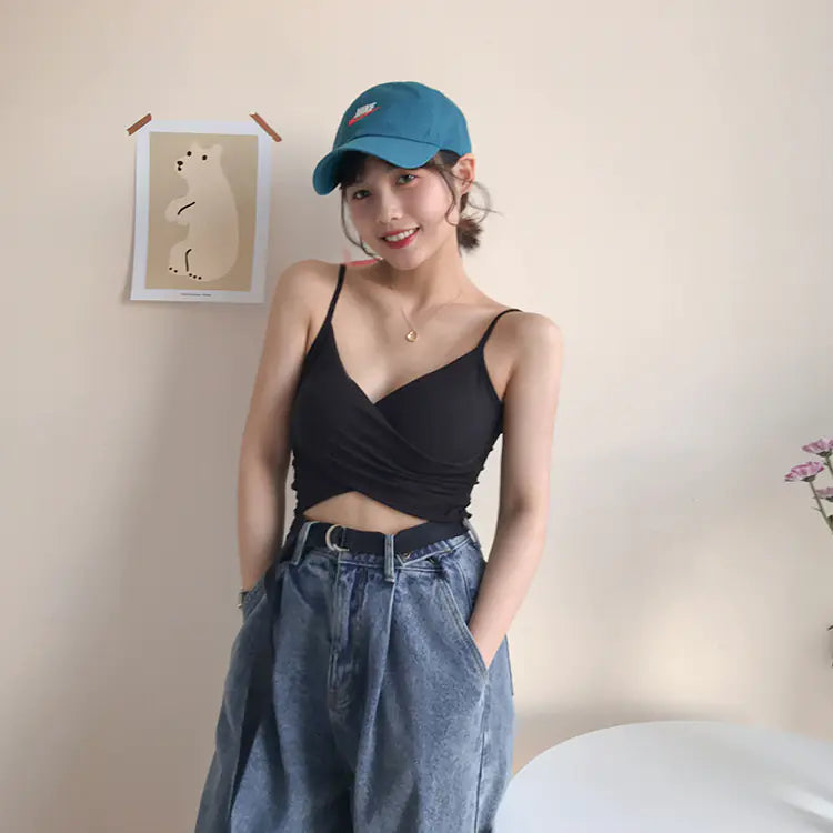 Summer Women's Casual Slim Fit Sleeveless Top and Vest