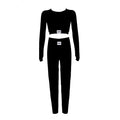 Women's Casual Color-Blocking Yoga Outfit